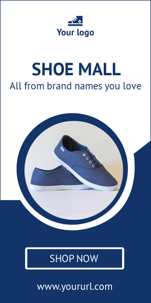 Banner ad template — Shoe Mall — All from brand names you love