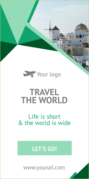 Szablon reklamy banerowej — Travel The World — Life is Short