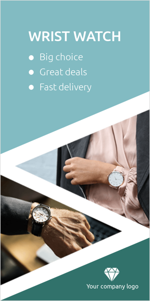 Banner ad template — Wrist Watch — Free Shipping and Fast Delivery