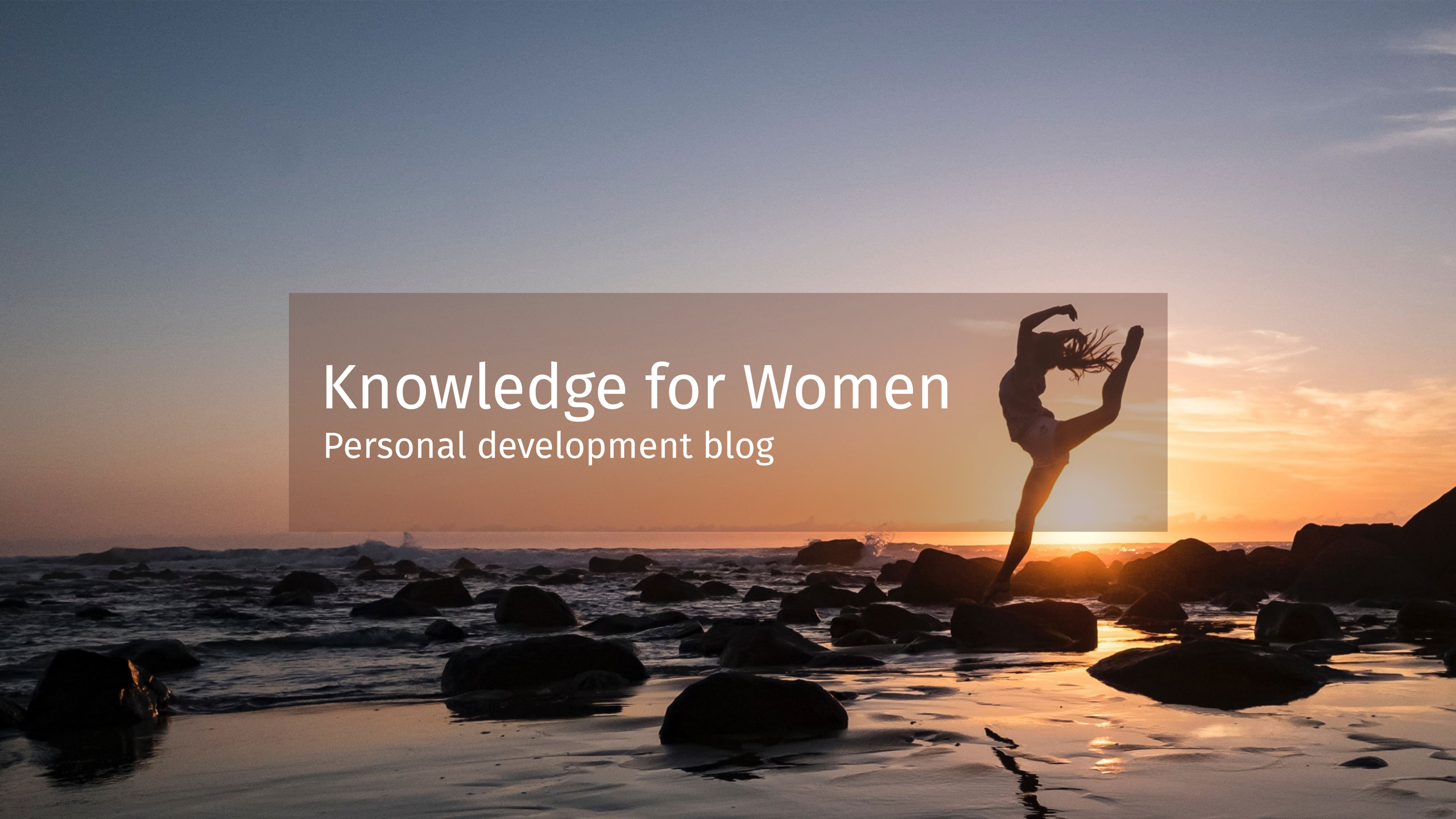 Banner ad template — Knowledge For Women — Personal development blog