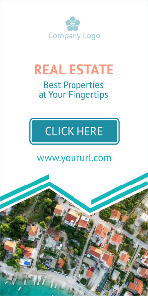 Banner ad template — Real Estate — Best Properties at Your Fingertips