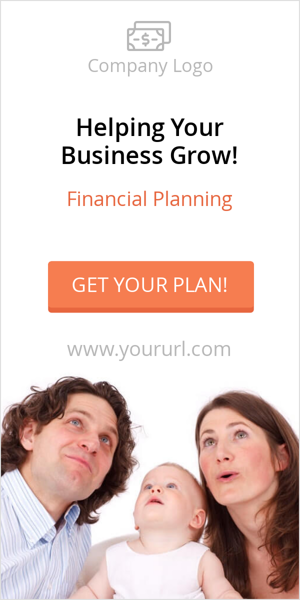 Szablon reklamy banerowej — Helping Your Business Grow — Financial Planning!
