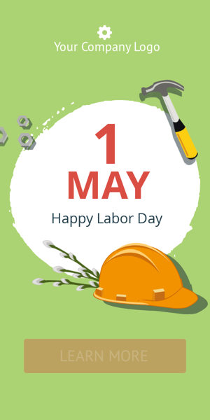 Banner ad template — May 1 — Happy Labor Day!