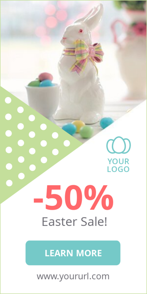 Шаблон рекламного банера — Easter Sale -50%!