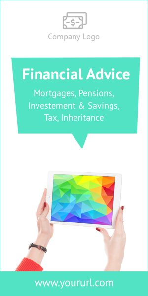 Szablon reklamy banerowej — Financial Advice — Mortgages, Pensions etc.