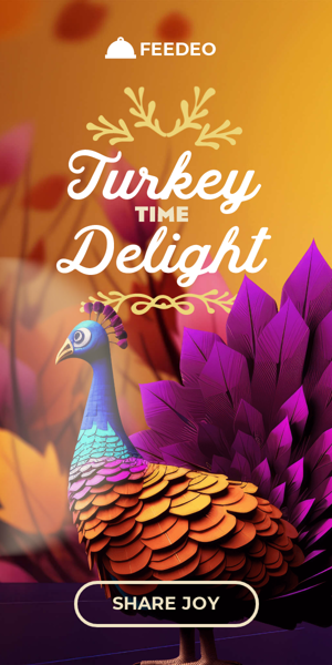 Banner ad template — Turkey Time Delight — Thanksgiving Day