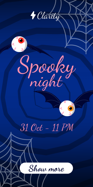 Banner ad template — Spooky Night — 31 Oct - 11 Pm