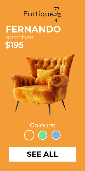Banner ad template — Armchair £195 — Furniture