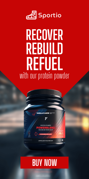 Banner ad template — Recover Rebuild Refuel — With Our Protein Powder