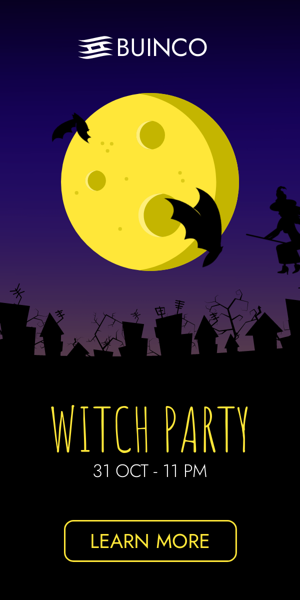 Banner ad template — Witch Party — 31 Oct - 11 PM