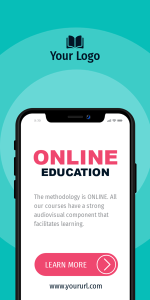 Banner ad template — Online Education Iphone