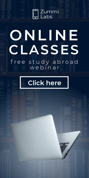 Шаблон рекламного банера — Online Classes — Free Study Abroad Webinar