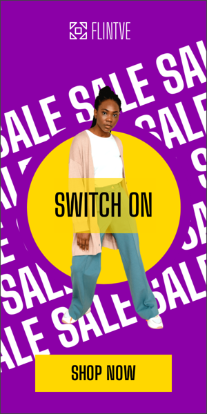 Banner ad template — Switch On To Mega Savings Sale 30% Off — Fashion Sale