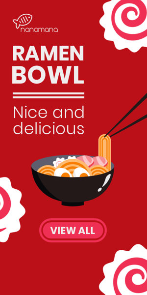 Banner ad template — Ramen Bowl — Nice And Delicious