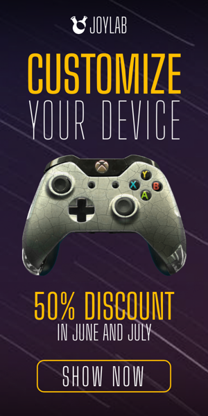 Banner ad template — Customize Your Device — 50% Discount In June And July