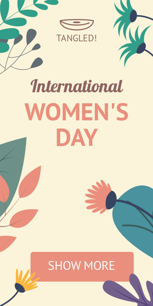 Banner ad template — International Womens Day — Flowers 8 March