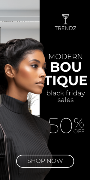 Banner ad template — Modern Boutique — Black Friday Sales
