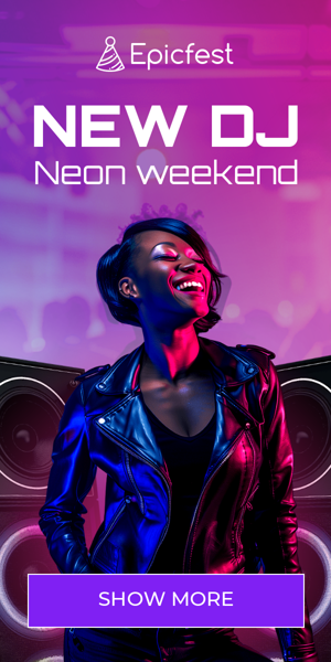 Шаблон рекламного банера — New DJ — Neon Weekend