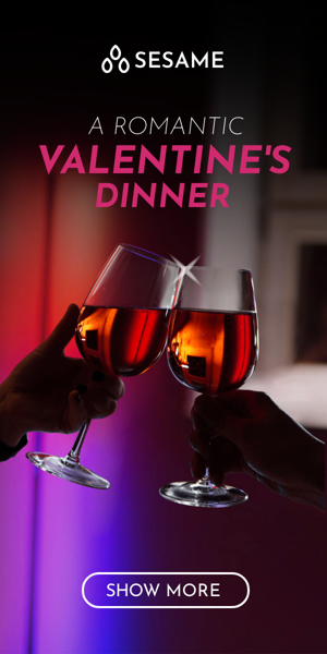 Шаблон рекламного банера — A Romantic Valentine's Dinner —Restaurant