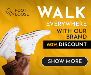 Walk Everywhere With Our Brand — 60% Discount