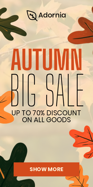 Banner ad template — Autumn Big Sale — Up To 70% Discount On All Goods