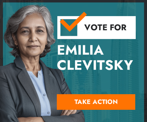 Make A Mark, Make A Difference Vote For Emilia Clevitsky — Election Day