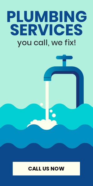 Szablon reklamy banerowej — Plumbing Services — You Call, We Fix!