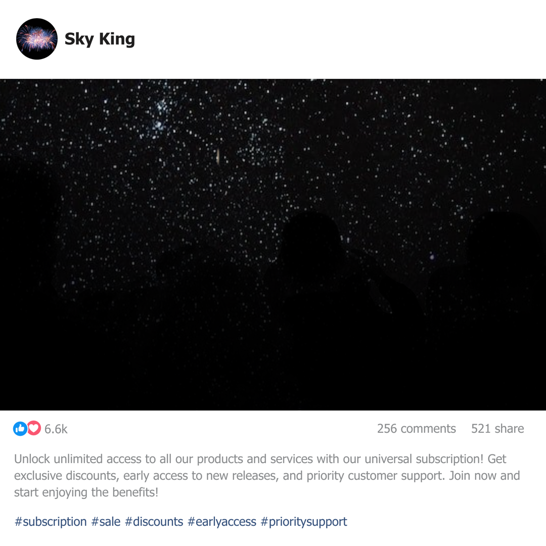 Szablon reklamy banerowej — Sky King Feuerwerk — Blickfang