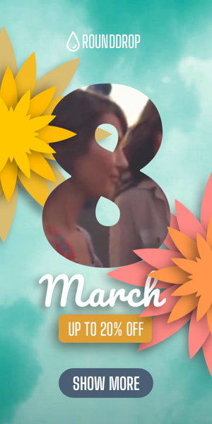 Szablon reklamy banerowej — 8 marca — Do 20% zniżki