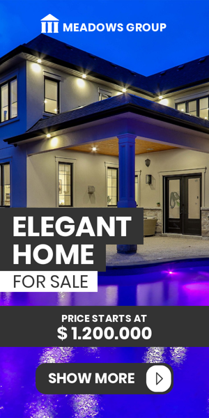 Banner ad template — Elegant Home For Sale — Price Starts At $ 1,200,000