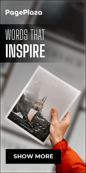 Шаблон рекламного банера — Words That Inspire  — Books & Magazines