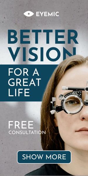 Szablon reklamy banerowej — Better Vision For A Great Life — Free Consultation