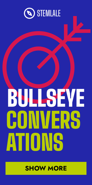 Szablon reklamy banerowej — Bullseye Conversations Where Aim Leads To — Startup