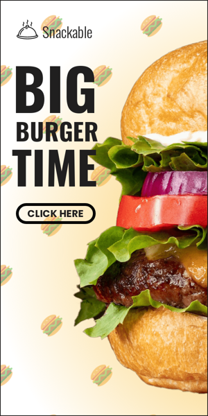 Шаблон рекламного банера — Big Burger Time — Restaurant