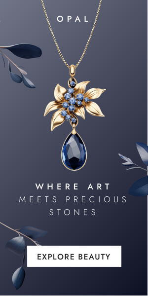 Banner ad template — Where Art Meets Precious Stones — Jewelry