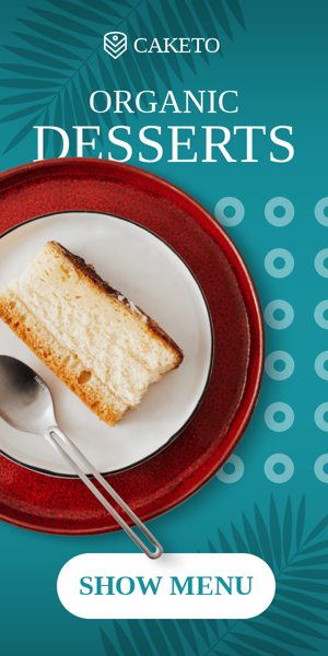 Banner ad template — Organic Desserts — Restaurant