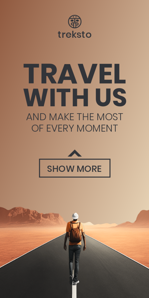 Banner ad template — Travel With Us — And Make The Most Of Every Moment