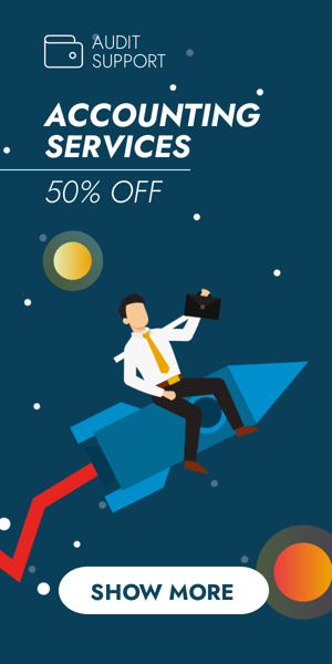 Шаблон рекламного банера — Accounting Services — 50% OFF