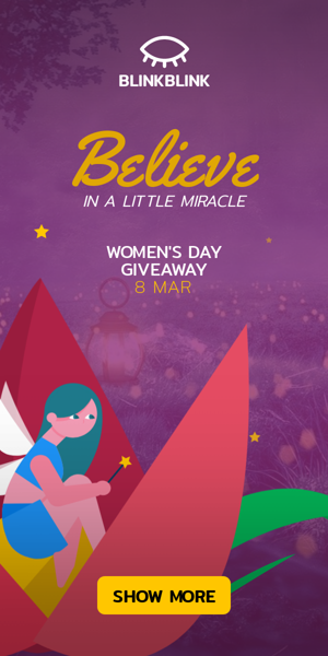 Banner ad template — Believe In A Little Miracle — Women's Day 8 Mar