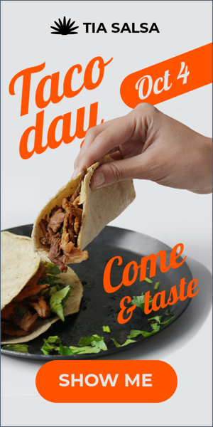 Szablon reklamy banerowej — Taco Day — Come & Taste Oct 4
