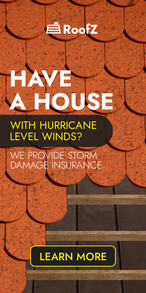 Banner ad template — Have A House With Hurricane Level Winds — We Provide Storm Damage Insurance