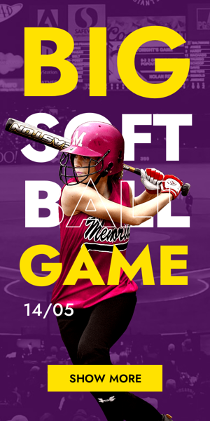 Szablon reklamy banerowej — Big Softball Game 14/05 — Sport