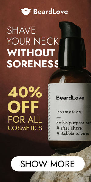 Banner ad template — Shave Your Neck Without Soreness — 40% Off For All Cosmetics