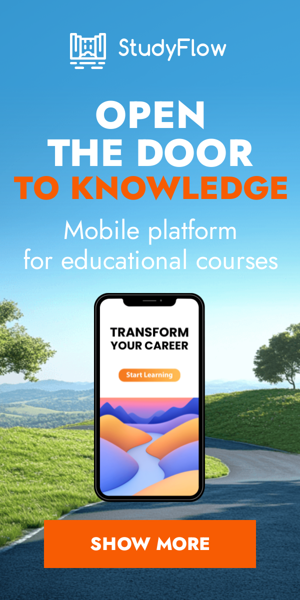 Szablon reklamy banerowej — Open The Door To Knowledge — Mobile Platform For Educational Courses