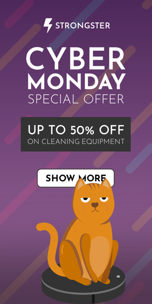 Banner ad template — Cyber Monday — Special Offer Up To 50% Off On Cleaning Equipment