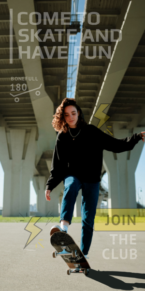 Szablon reklamy banerowej — Przyjdź Pojeździć Na Łyżwach I Baw Się — Dołącz Do Klubu