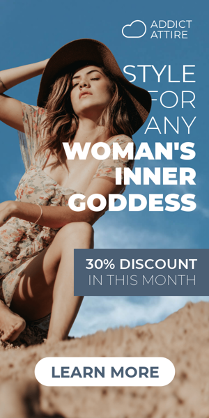 Banner ad template — Style For Any Woman's Inner Goddess — 30% Discount In This Month