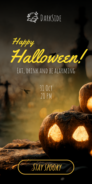 Szablon reklamy banerowej — Halloween — Jedz, pij i wzbudzaj alarm