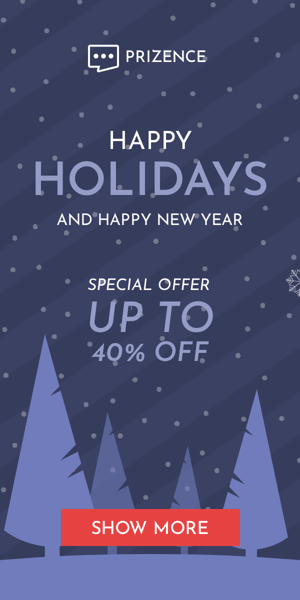 Szablon reklamy banerowej — Happy Holidays And Happy New Year — Special Offer Up To 40% Off