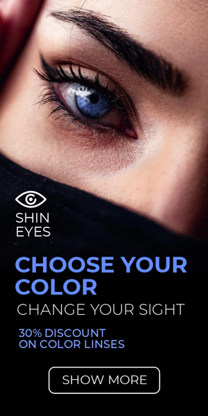 Szablon reklamy banerowej — Choose Your Color — Change Your Sight — 30% Discount On Color Lenses